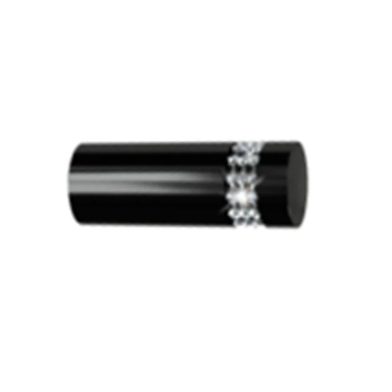 Cylinder crystal fekete végzáró Ø 19mm