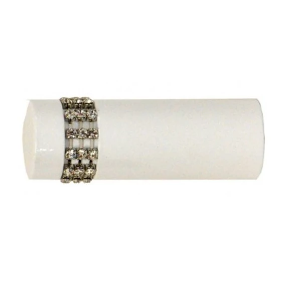 Cylinder crystal fehér végzáró Ø 19mm